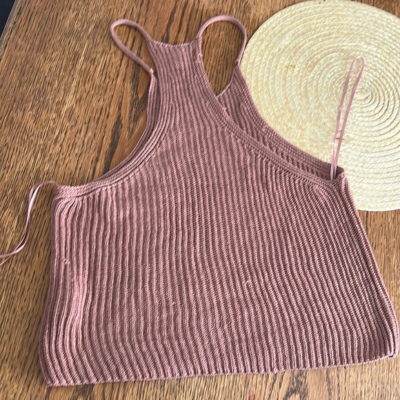 Love Tree Crochet Rib Racerback Tank Top Size Large - Picture 7 of 11